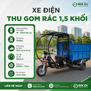 Xe điện thu gom rác đô thị 1500l