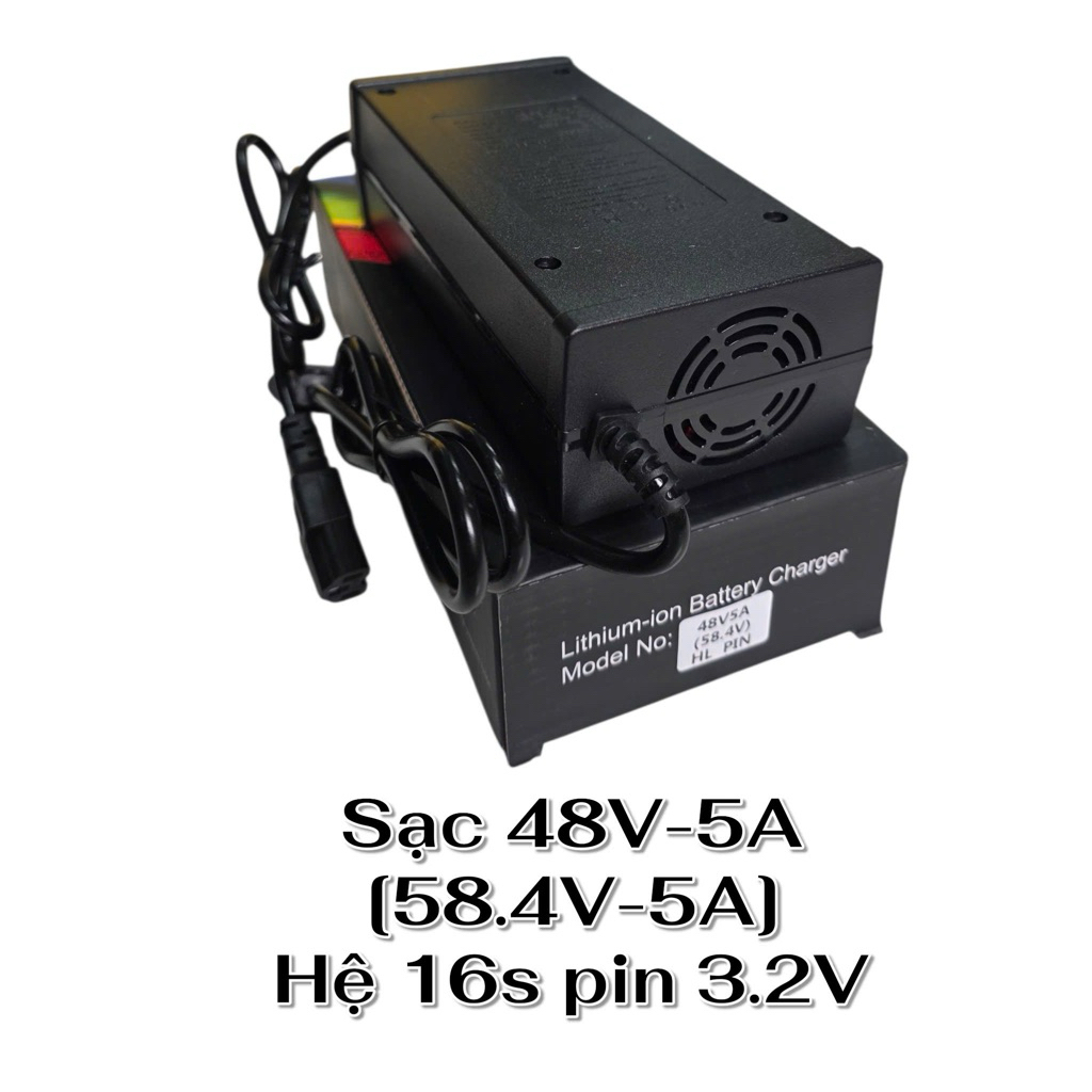 Sạc pin 48V hệ 16S (loại pin LiFePO4 sắt điện áp 3.2V)